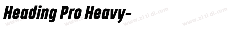 Heading Pro Heavy字体转换